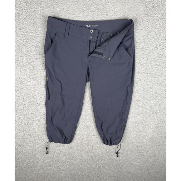 Eddie Bauer Womens Capri Pants Omni-Shield Lightweight Dark Smoke Gray 6 - Picture 2 of 10